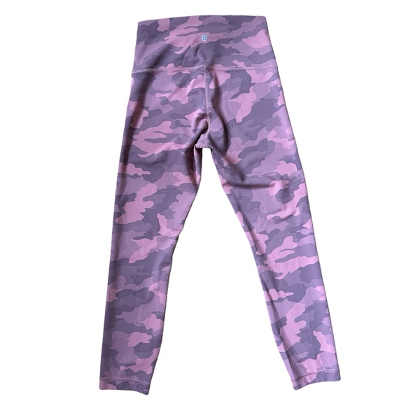 Lululemon Align High Rise Pant Pink Camo Capri 23" Leggings Size 6 - Picture 3 of 8